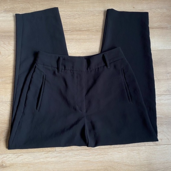 Wilfred Aritzia Tie Front Pants black trouser pants no belt size 8 - Picture 7 of 12